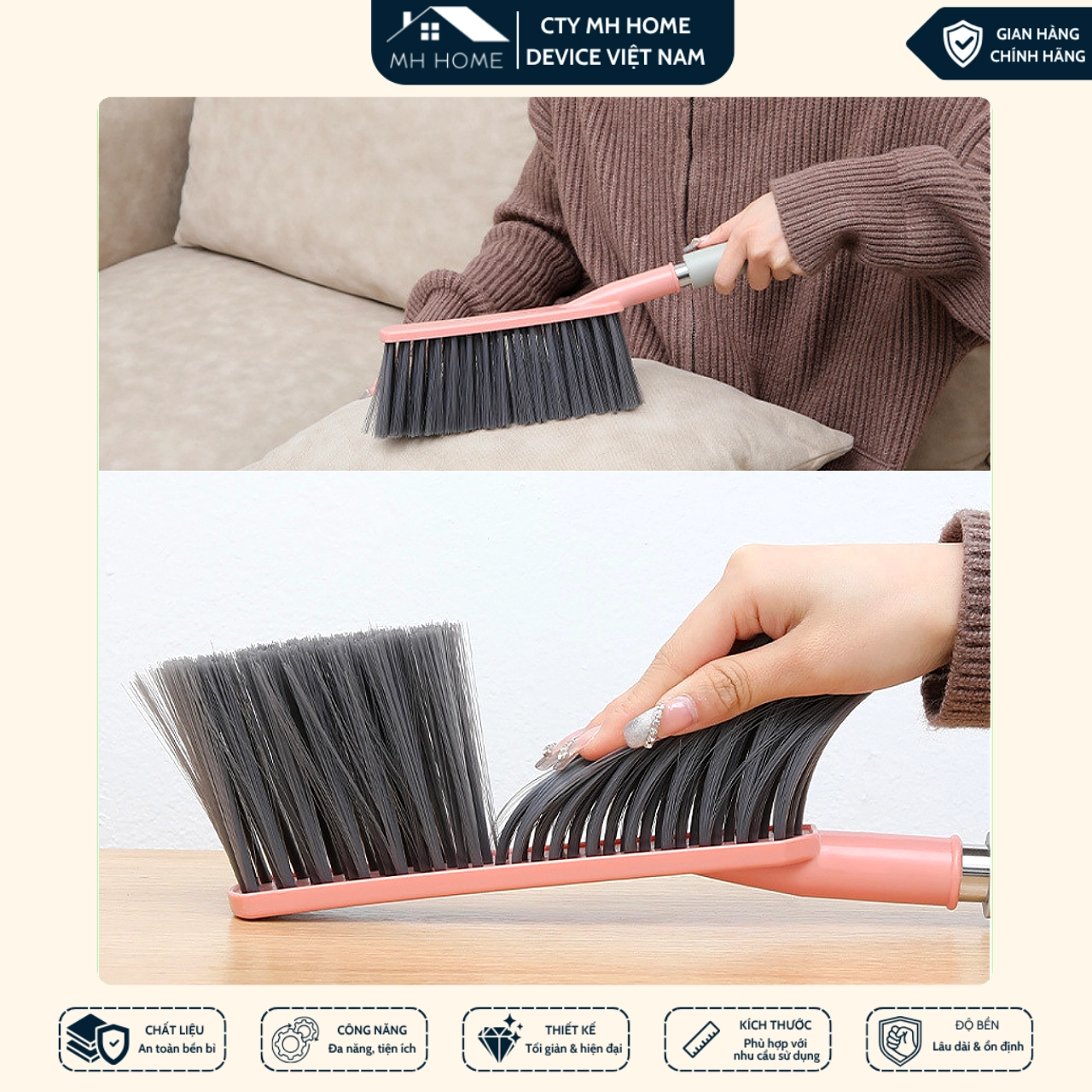 Chổi Vệ Sinh Đa Năng Lông Mềm Làm Sạch Sofa, Ghế, Taplo Ô Tô